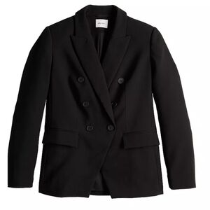 NINE WEST Double Breasted Black Blazer NEW